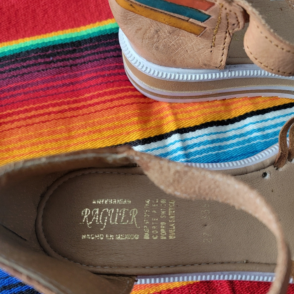 EUC! Colorful Leather Huarache Sandals - Picture 5 of 5